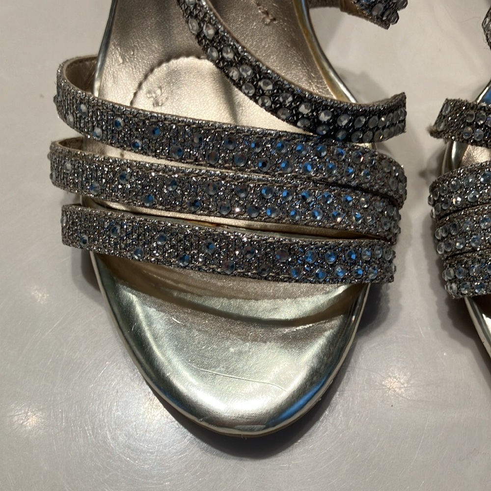 VGUC Sparkly Strappy Rinestone Heels - Picture 8 of 10